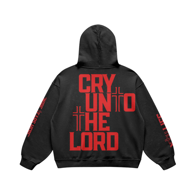 CRY UNTO THE LORD RETRO HOODIE